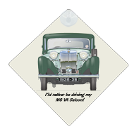 MG VA Saloon 1936-39 Car Window Hanging Sign
